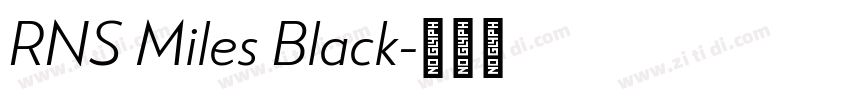 RNS Miles Black字体转换